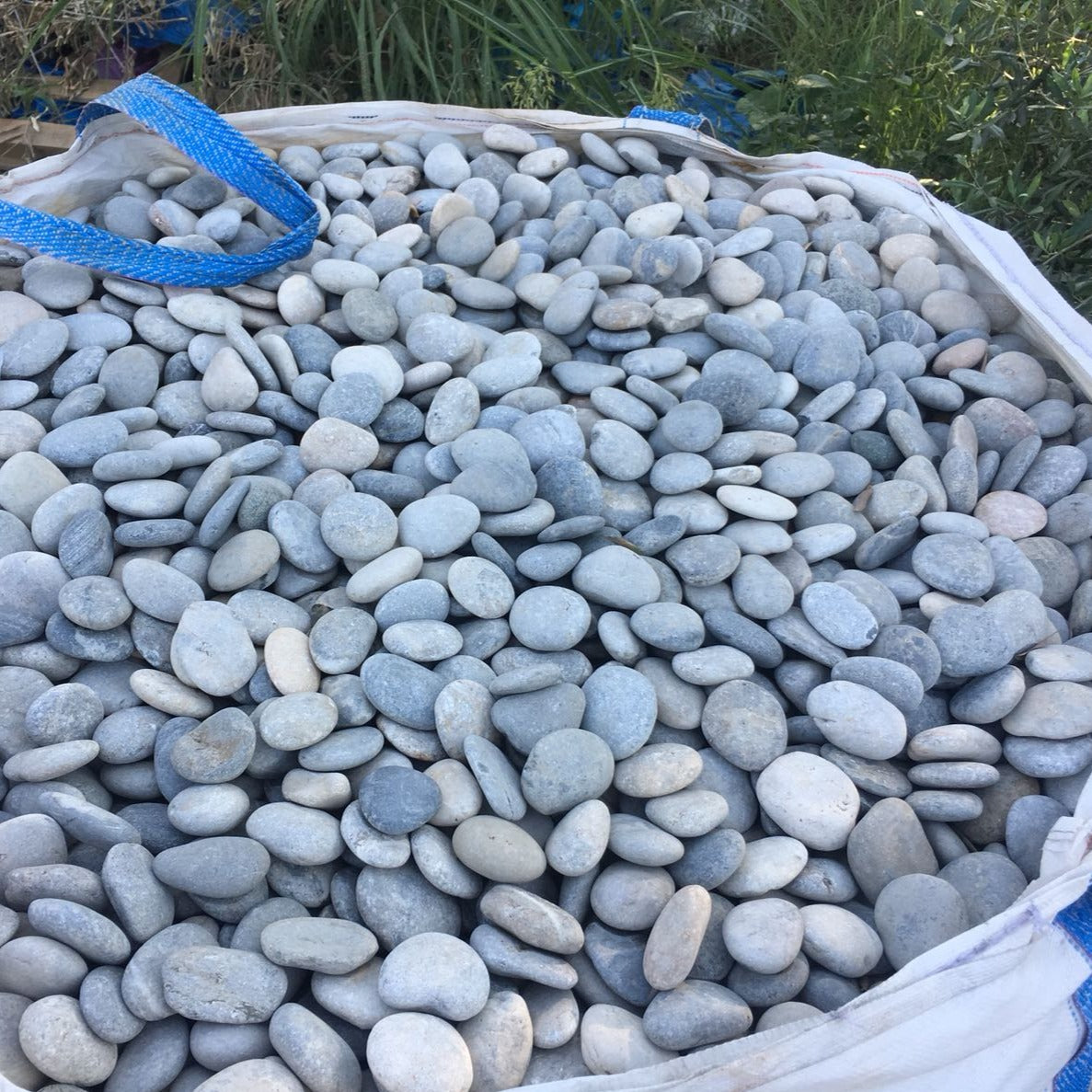 Japanese Flat "Greige" Pebbles
