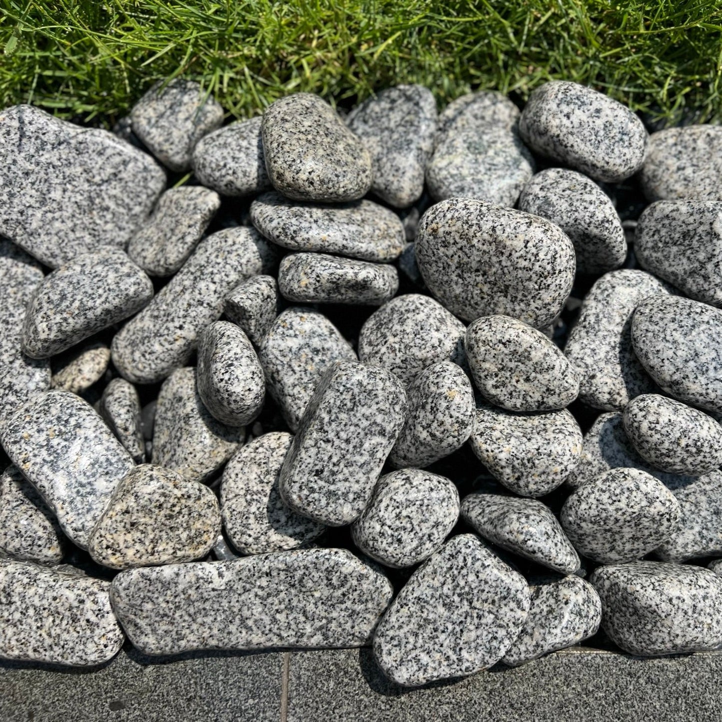 Silver Granite Pebbles - Cobbles 🇵🇹