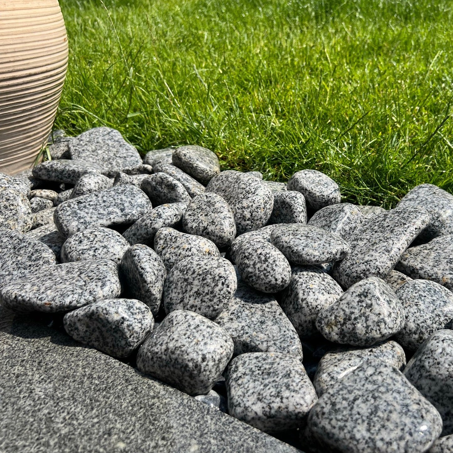 Silver Granite Pebbles - Cobbles 🇵🇹