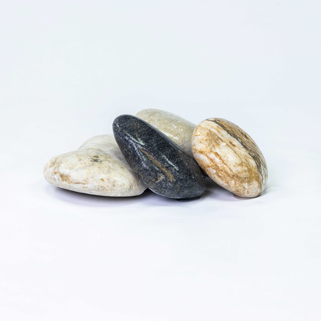 Japanese Flat "Greige" Pebbles