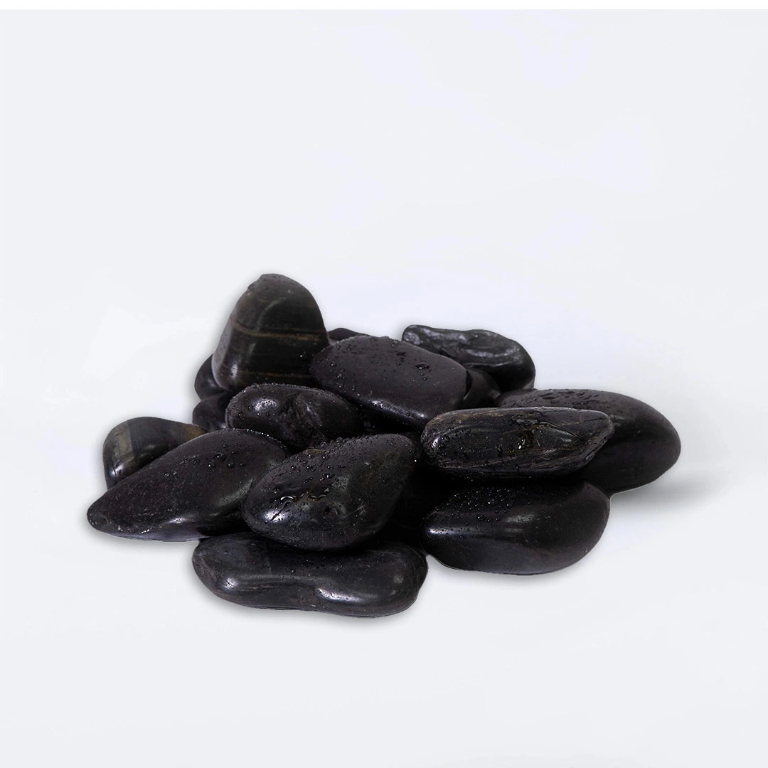 Black High Polished Pebbles š®š©