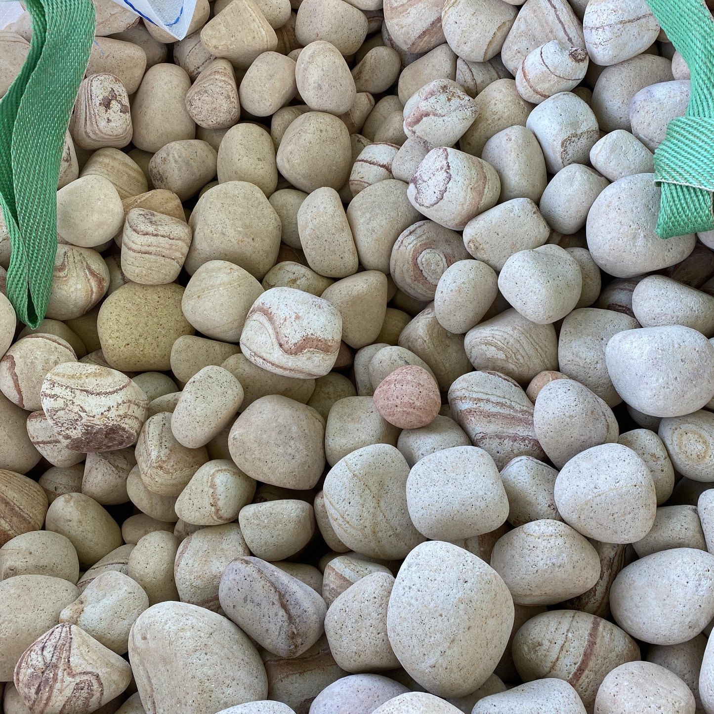 Rainbow Sandstone Pebbles-Pebble-Stones4Gardens-25 x 20 kg (approx 500 kg)-30/60mm-stones4gardens