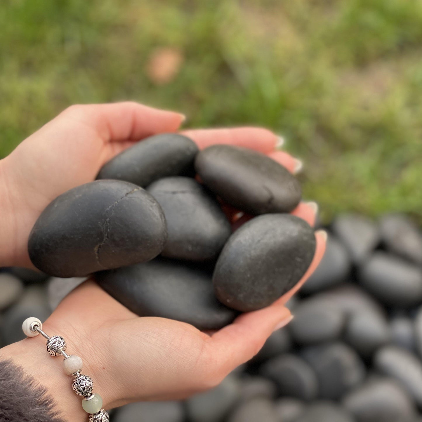 Black Polished Pebbles-Pebble-Stones4Gardens-stones4gardens