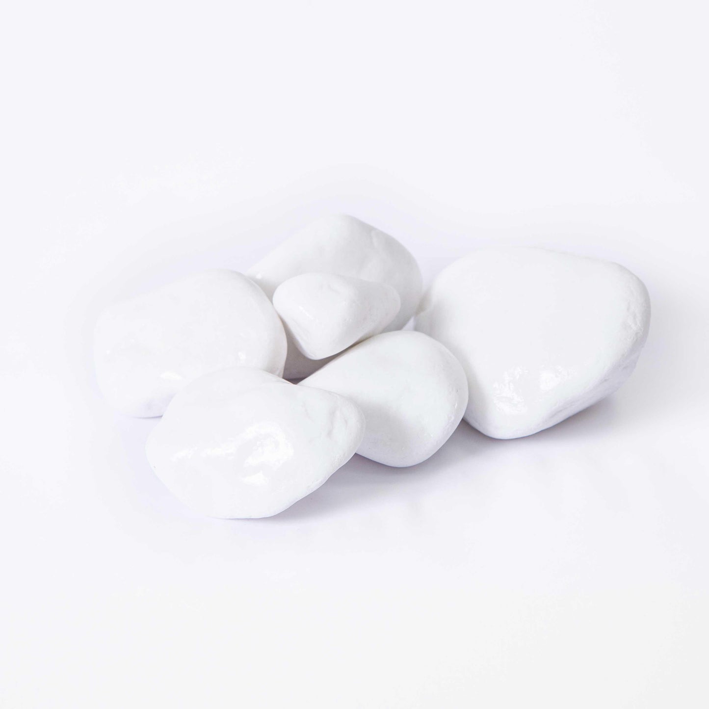 Snow-White Thassos Marble Pebbles-Pebble-Stones4Gardens-stones4gardens