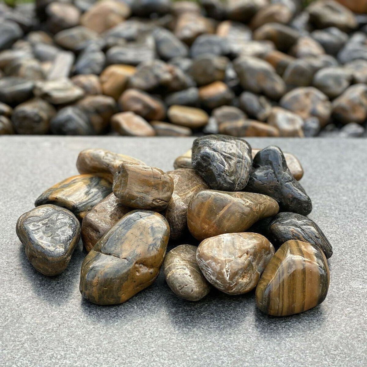 Tiger Stripe Pebbles-Pebble-stones4gardens-stones4gardens