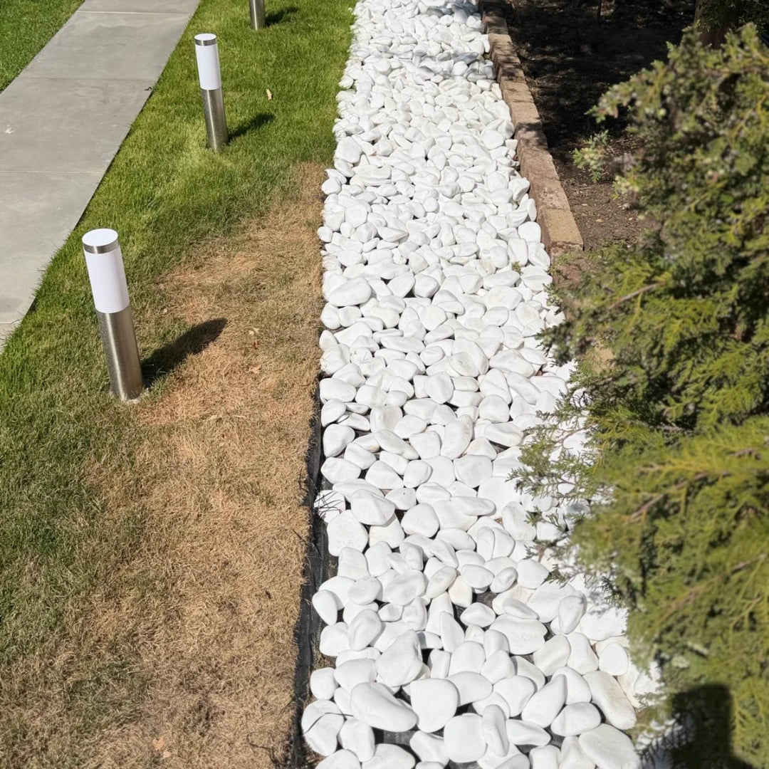 Snow-White Thassos Marble Pebbles 🇬🇷