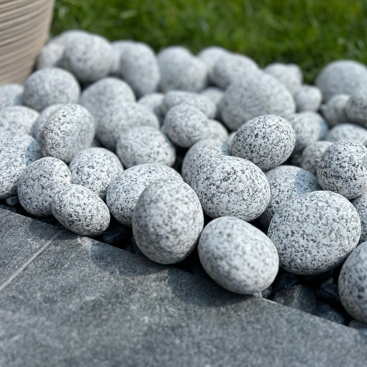 Silver Granite Balls Pebbles