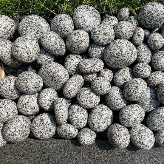 Silver Throwing Rocks Silver Granite Balls Pebbles | Decorative Stones for Gardens