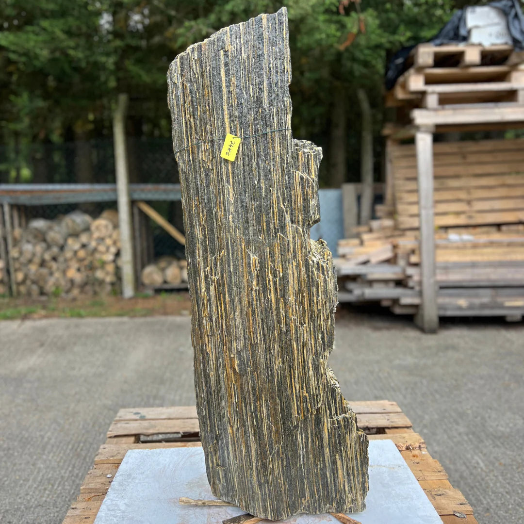 Decorative garden stone monolith from Stones4Gardens UK, blending vertical lines and neutral tones for timeless appeal.