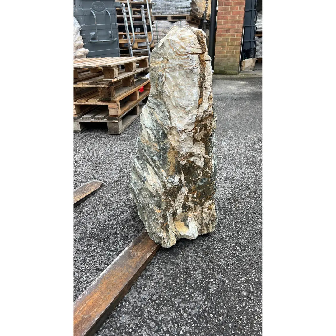 Outdoor landscape monolith from Stones4Gardens UK, ideal for modern gardens with gravel and stone layouts.