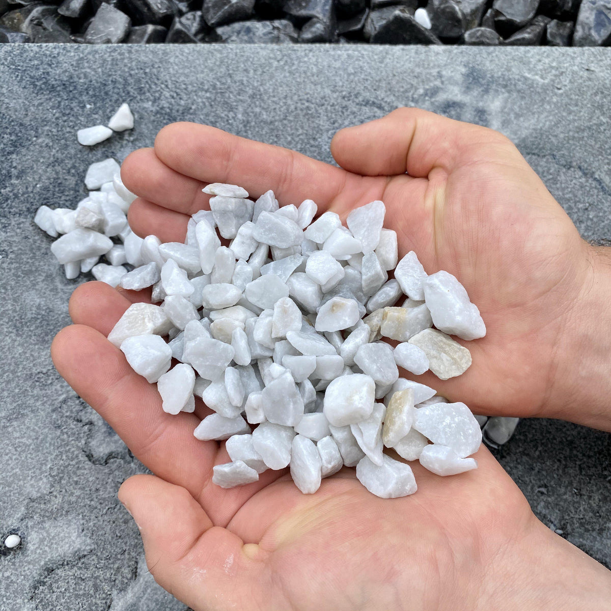White Grava Rocks S4G | Bianco Carrara White Gravel - Free Next Business Day Delivery