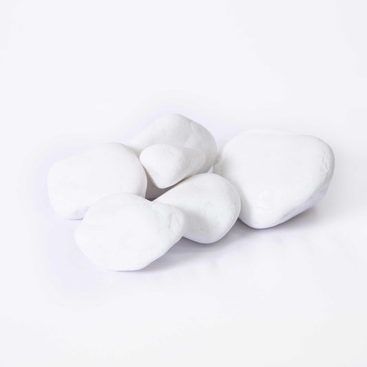 Snow-White Thassos Marble Pebbles-Pebble-Stones4Gardens-stones4gardens