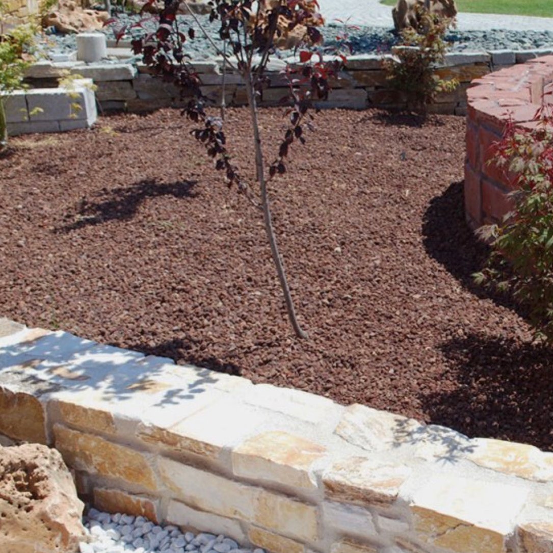 Lava rock landscaping on sale