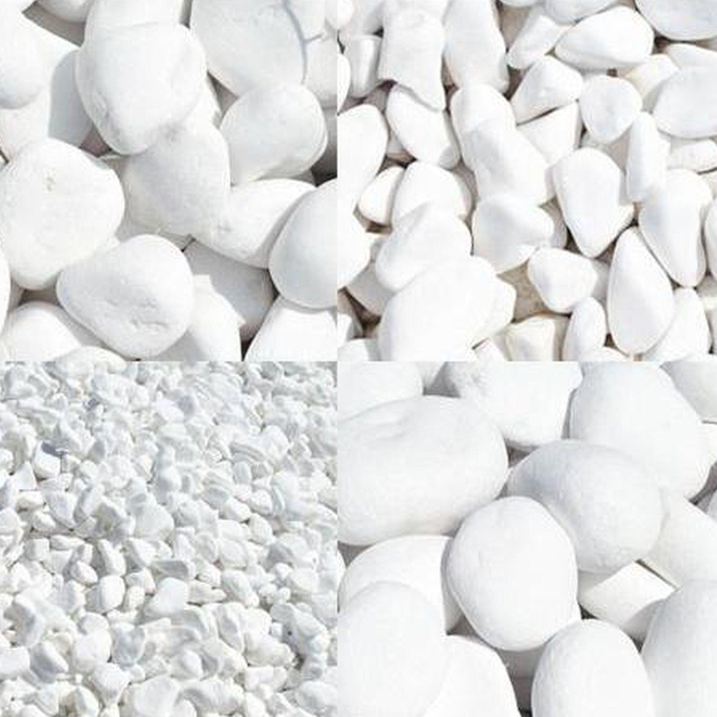 Snow-White Thassos Marble Pebbles-Pebble-Stones4Gardens-stones4gardens