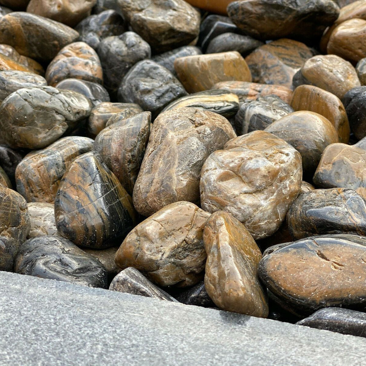 Tiger Stripe Pebbles-Pebble-stones4gardens-stones4gardens